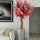 Lisbon Vase in Glossy Silver with Personalized Tri-Colored Pink Cherry Blossoms
